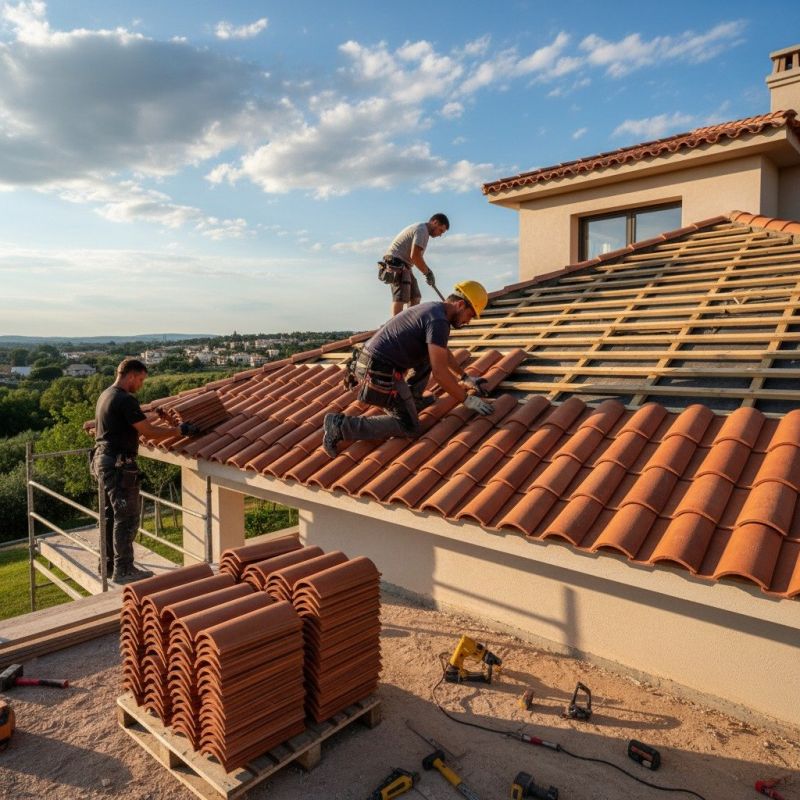 Clay Roof Installation detail